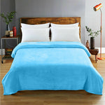 320GSM 220x240cm Ultra Soft Mink Blanket Warm Throw in Teal Colour