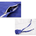 198x122cm Cotton Anti Anxiety Weighted Blanket Cover Protector Blue