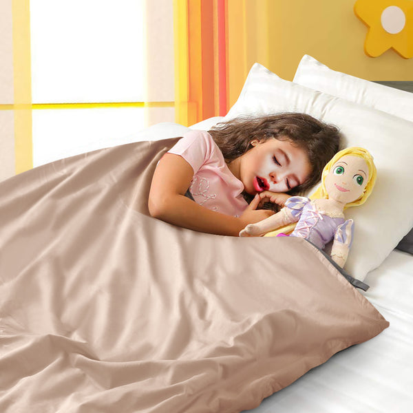  Kids Anti-Anxiety Weighted Blanket Cotton Cover in Beige Colour
