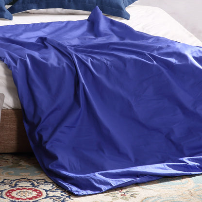 121x92cm Cotton Anti Anxiety Weighted Blanket Cover Protector Blue