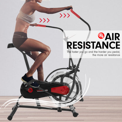 PowerTrain Air Resistance Exercise Bike Spin Fan Equipment Cardio