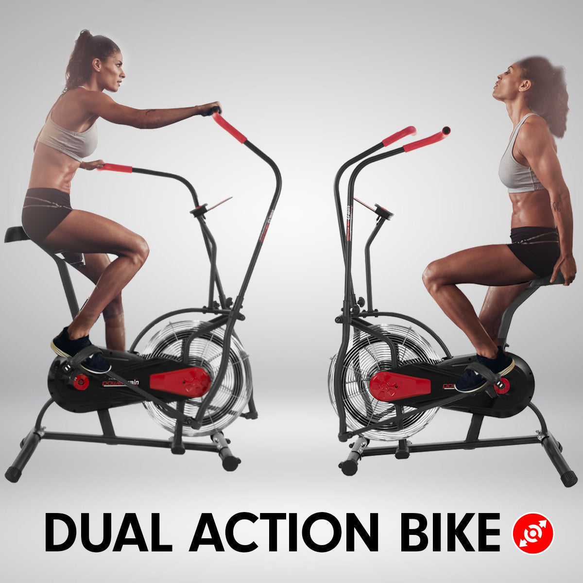 PowerTrain Air Resistance Exercise Bike Spin Fan Equipment Cardio