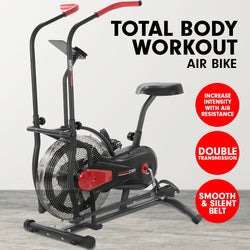PowerTrain Air Resistance Exercise Bike Spin Fan Equipment Cardio