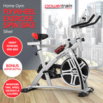 Powertrain Heavy Flywheel Exercise Spin Bike - Silver