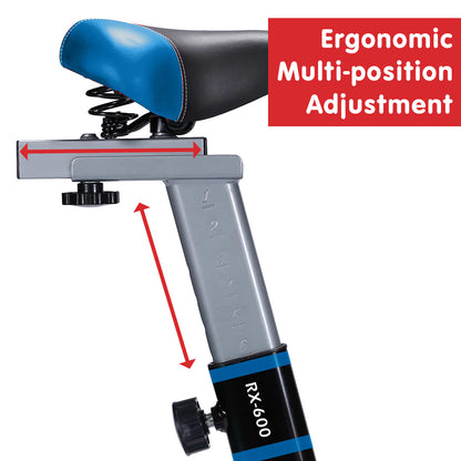 RX-600 Exercise Spin Bike Cardio Cycle - Blue