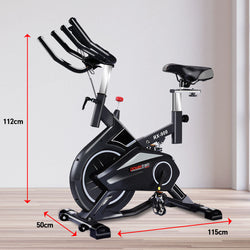 PowerTrain RX-900 Exercise Spin Bike Cardio Cycle - Silver