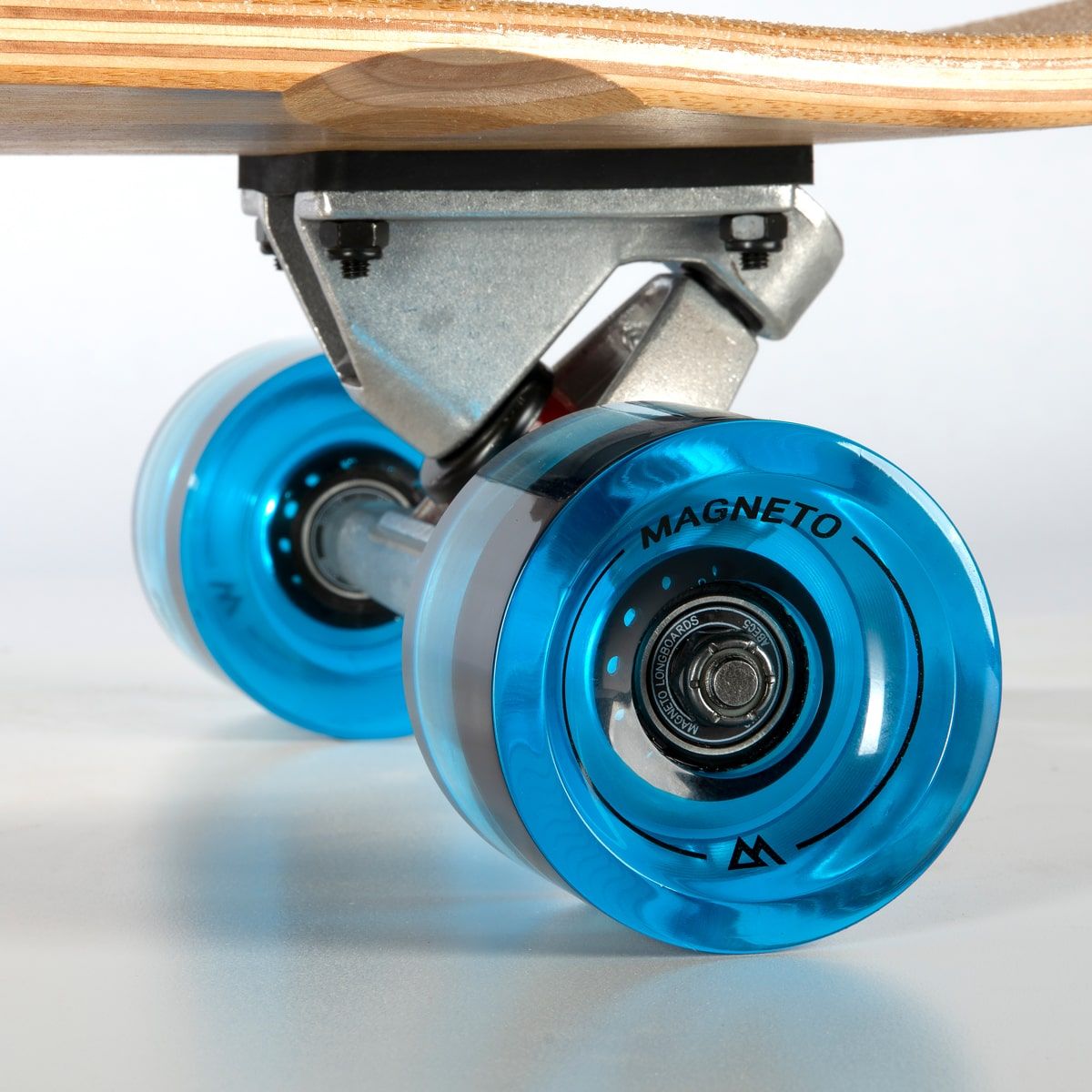 Magneto 44 Inch Kicktail Longboard Skateboard - Blue