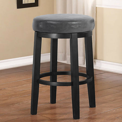 2x 75cm Swivel Bar Stool Kitchen Stool Wood Barstools Dining Chair Grey