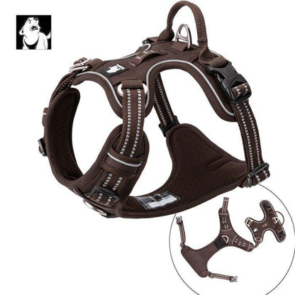 High Density NYLON Pull Harness Brown