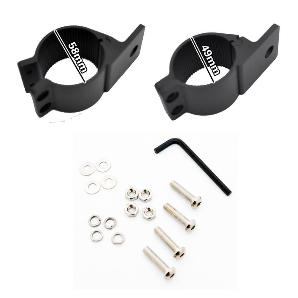 Pair 2" Bullbar Mount Bracket Clamp Led Light Bar Hid Arb Mount Uhf 49 54Mm