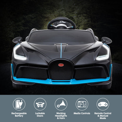Bugatti Divo Kids Ride On Car Black Edition