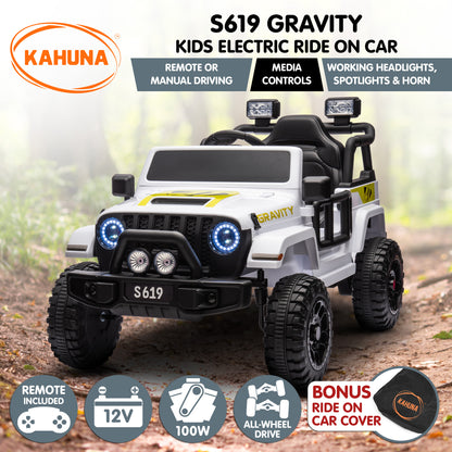 Kahuna S619 Gravity Kids Ride On Car Black/Red/White