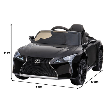 Black/White Lexus LC 500 Kids Ride On Car Toy