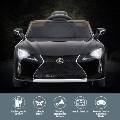 Black/White Lexus LC 500 Kids Ride On Car Toy