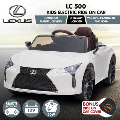Black/White Lexus LC 500 Kids Ride On Car Toy