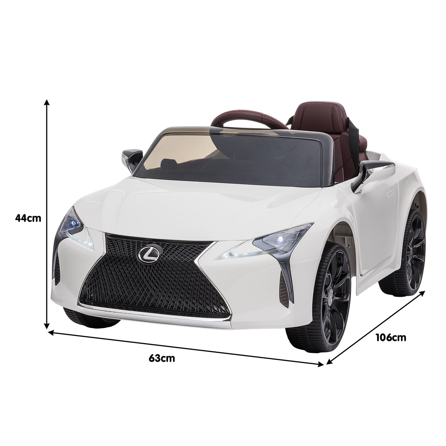 Black/White Lexus LC 500 Kids Ride On Car Toy