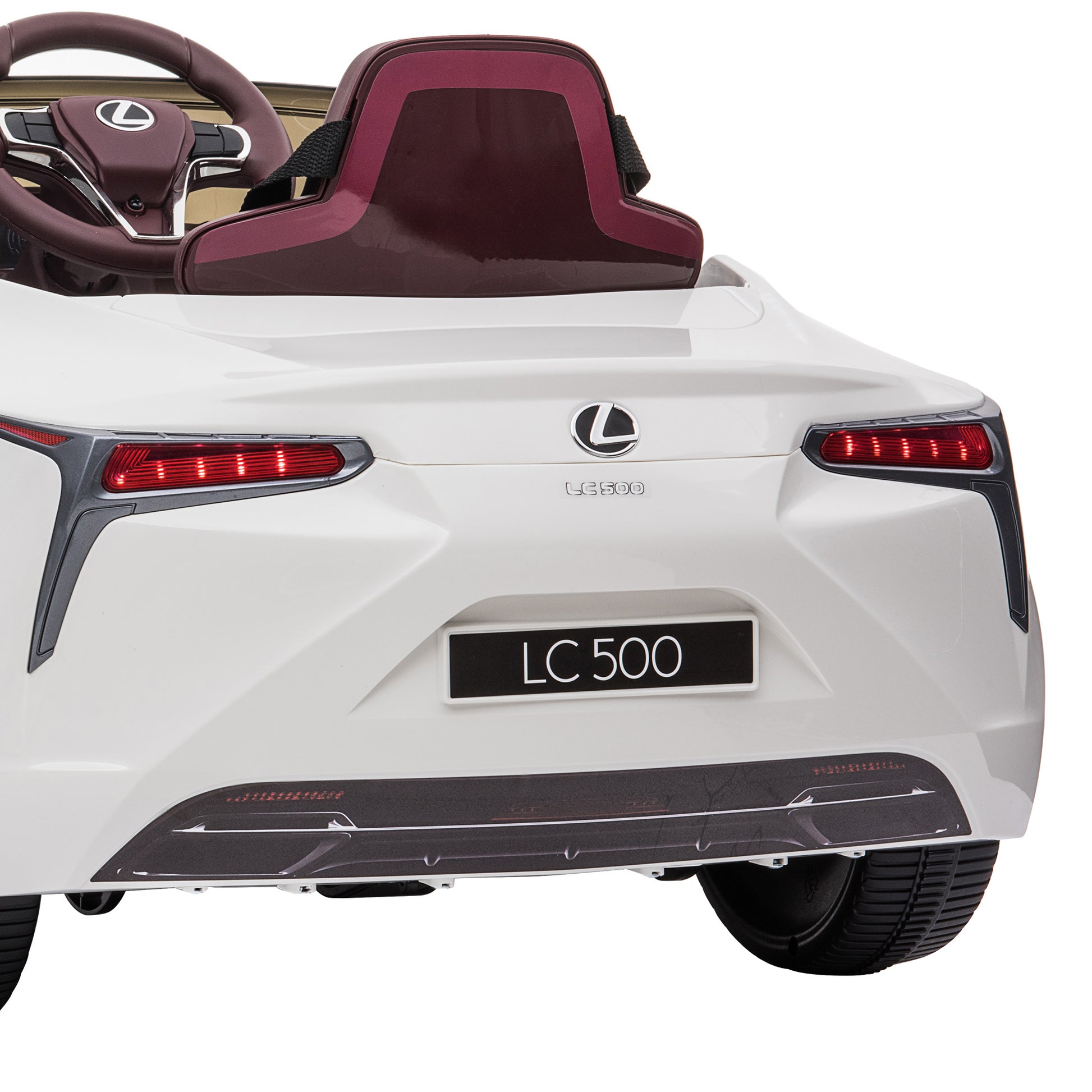 Black/White Lexus LC 500 Kids Ride On Car Toy