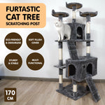 170Cm Cat Tree Scratching Post - Dark Grey