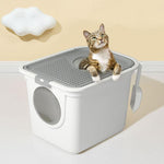 Cat Litter Box Furniture Fully Enclosed Cabinet Toilet Basin Bonus Shovel