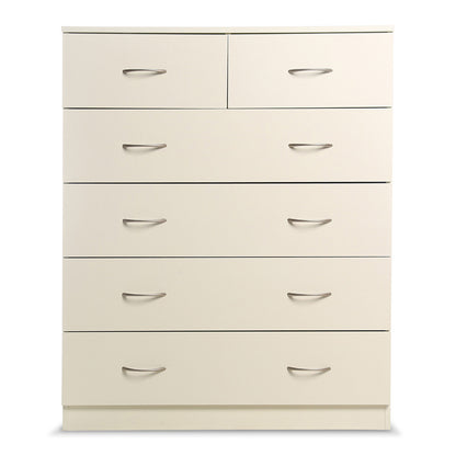 Tallboy Dresser 6 Chest of Drawers Storage Cabinet 85 x 39.5 x 105cm