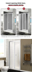 Shower Screen Screens Door Seal Enclosure Glass Panel Foldable 760x1900mm