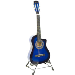 38in Cutaway Acoustic Guitar with guitar bag - Blue Burst