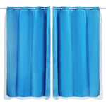 Turquoise 2x Blockout Curtains Panels 3 Layers with Gauze Darkening 240x213cm