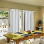 2x Blockout Curtains Panels 3 Layers with Gauze Room Darkening 240x230cm Grey