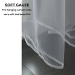 2x Blockout Curtains Panels 3 Layers with Gauze Room Darkening 180x230cm Grey