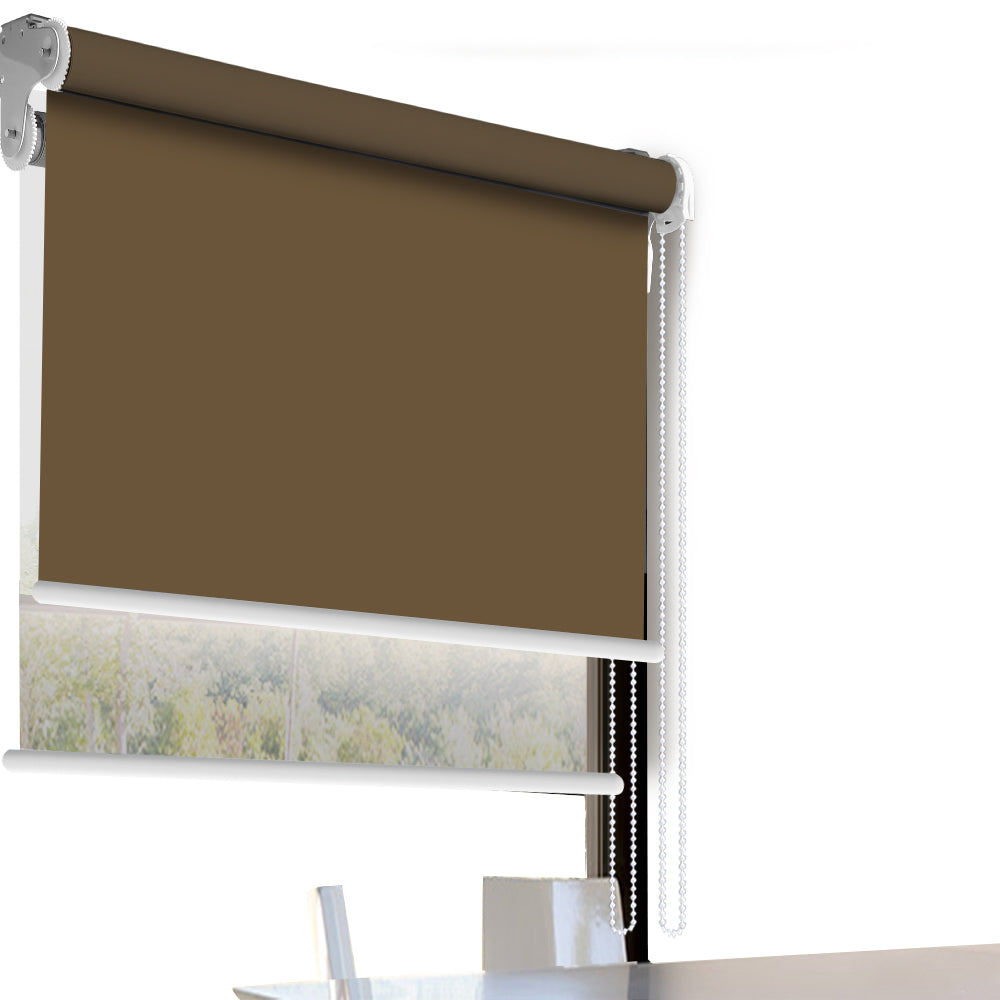 Modern Day/Night Double Roller Blinds Commercial Quality 60x210cm Albaster White