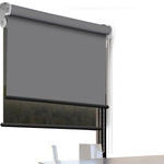 Modern Day/Night Double Roller Blinds Commercial Quality 60x210cm Charcoal Black