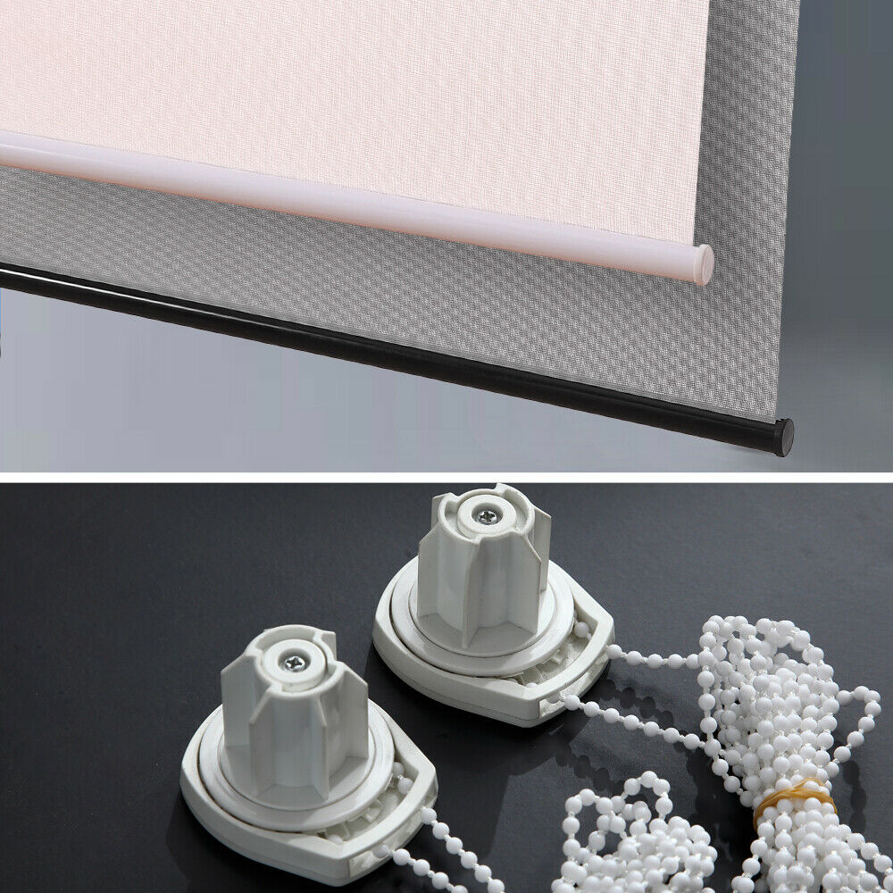 Modern Day/Night Double Roller Blinds Commercial Quality 120x210cm All White