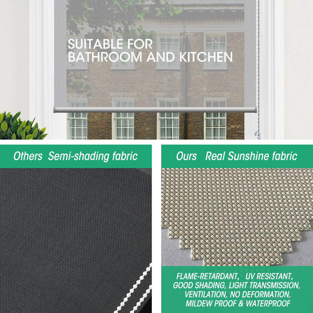 Modern Day/Night Double Roller Blinds Commercial Quality 120x210cm All White