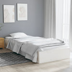 Chic White Solid Wood Bed Frame