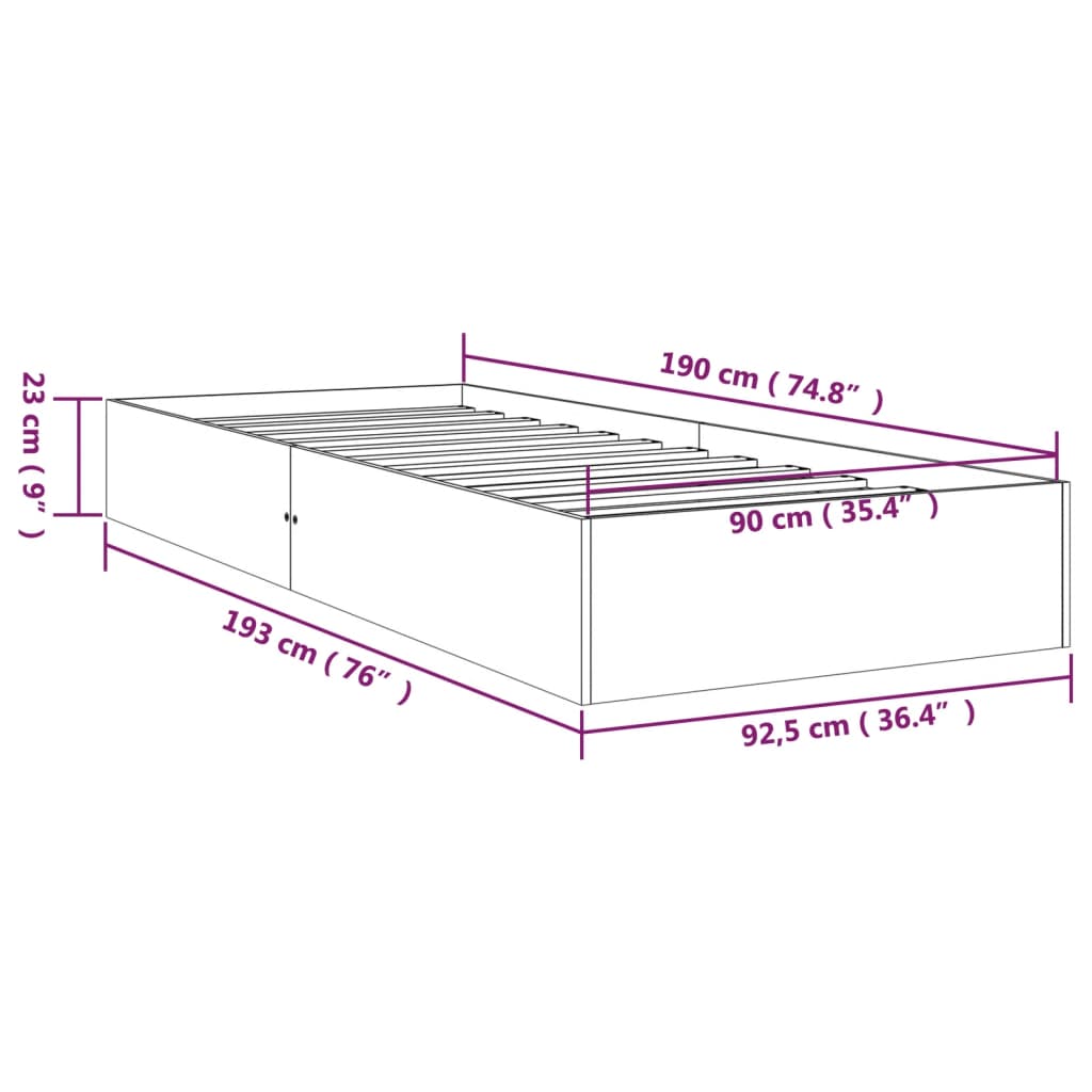 Chic White Solid Wood Queen Bed Frame