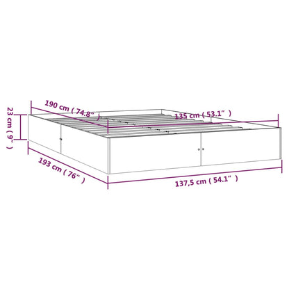 Chic White Solid Wood Queen Bed Frame
