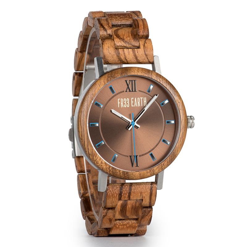 Unisex Elegant light coloured Ovo N wood watch
