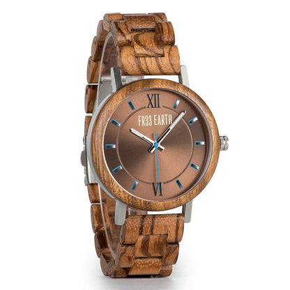Unisex Elegant light coloured Ovo N wood watch

