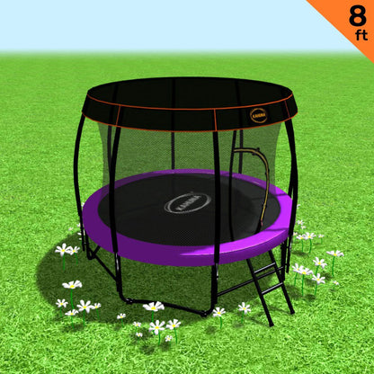 Trampoline 8 Ft With  Roof- Purple