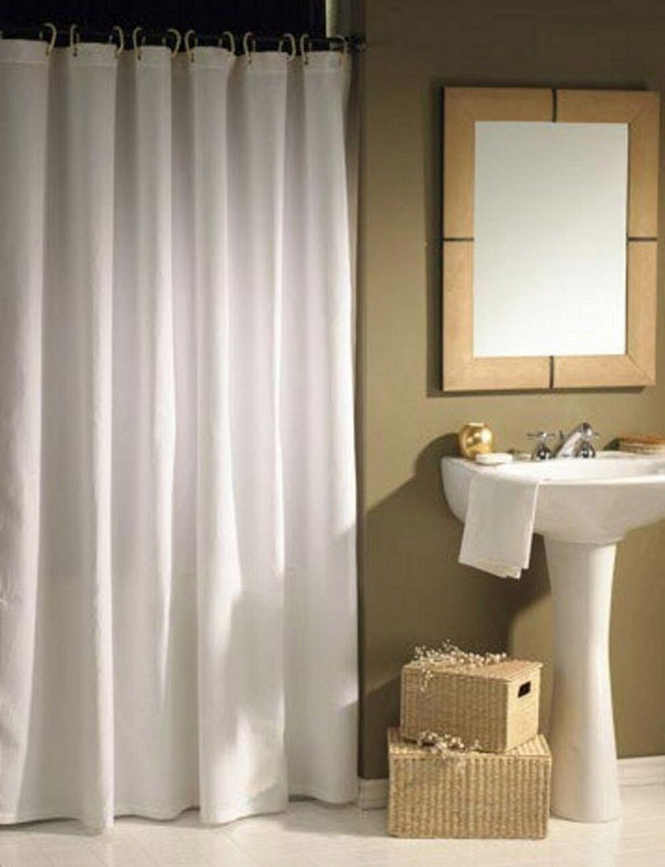  Special Solid White Shower Curtain 2m Long
