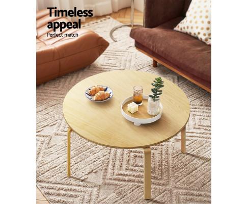 Coffee Table Round Side End Tables Bedside Furniture Wooden 90CM