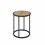 Contemporary Side Table with Engineered Wood and Metal Frame