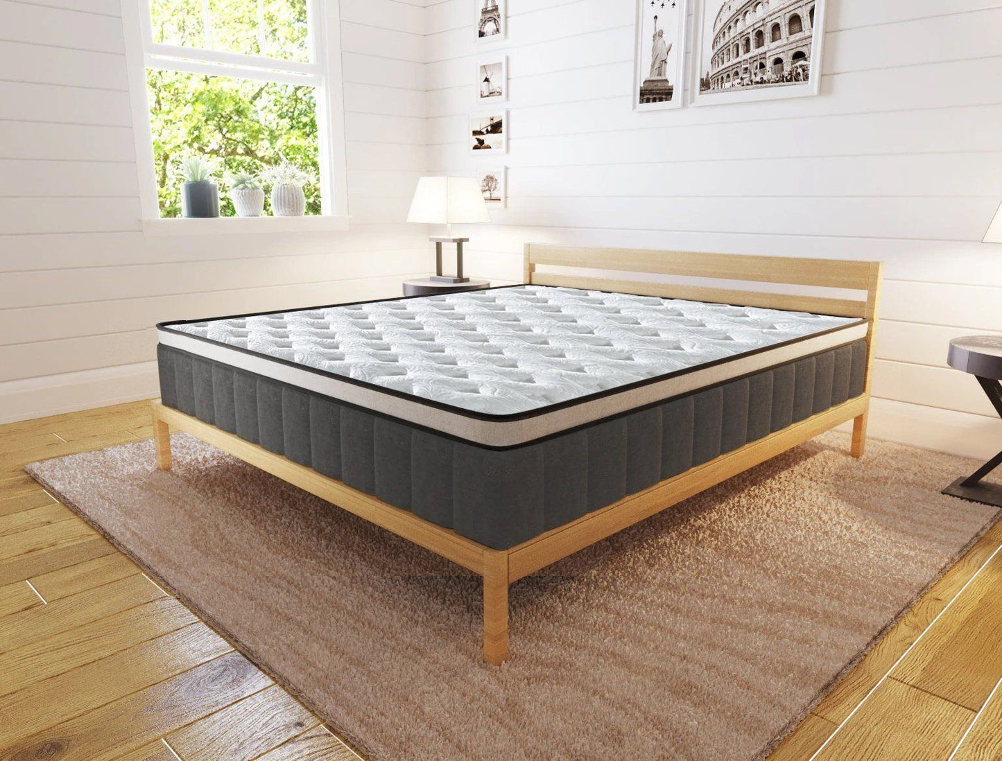 Queen Size Cooling Gel Tri-Foam Spring Euro Mattress