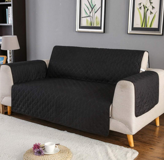 2 Seater Slipcovers Black/Red