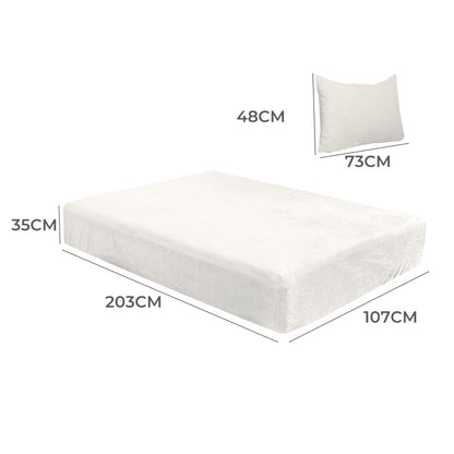 Cozy Winter Bedding: Flannel Fitted Bed Sheet Set with Pillowcase