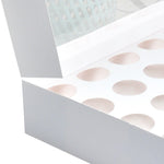 24 Holes Cupcake Boxes 5/20 Pk Window Face With Inserts Cake Boxes Board