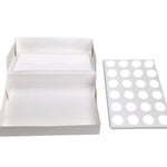 24 Holes Cupcake Boxes 5/20 Pk Window Face With Inserts Cake Boxes Board