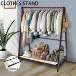 Clothes Stand Garment Dyring Rack Hanger Organiser Wooden Free Standing