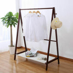 Clothes Stand Garment Dyring Rack Hanger Organiser Wooden Free Standing