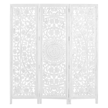 Create Privacy and Style with the Shoji Timber Wood Stand Room Divider - White